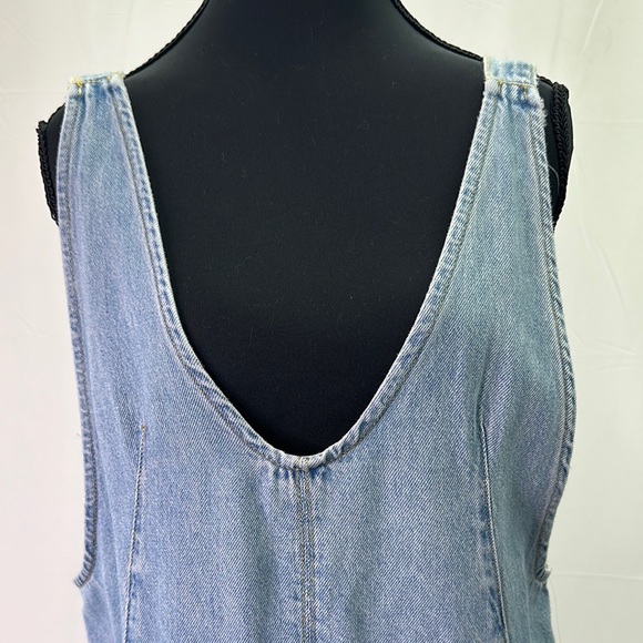 Free People We THe Free Light Blue Denim Overalls S NEW - Picture 2 of 6